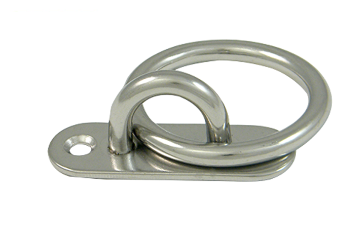 Stainless Steel Oblong Eye Plate With Ring